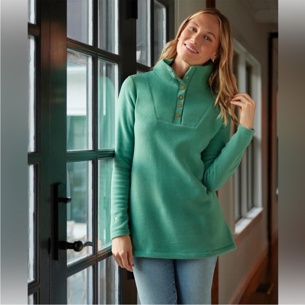 Dudley Stephens Long Wharf Turtleneck in Sea Glass Green, Size XXL